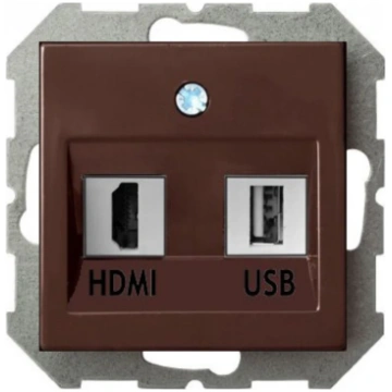 HDMI + USB (A) ligzda, brūns, Liregus EPSILON