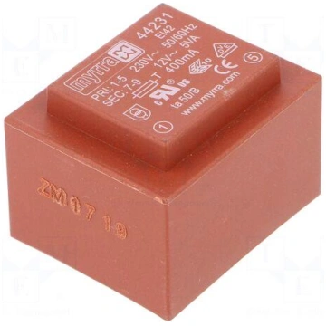 Transformer: encapsulated | 5VA | 230VAC | 12V | 4