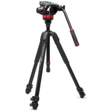 Manfrotto 055 Alu Kit, video tripod with fluid hea