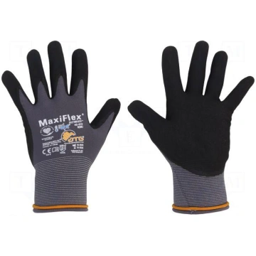 Protective gloves | Size: 8 | grey-black | MaxiFle