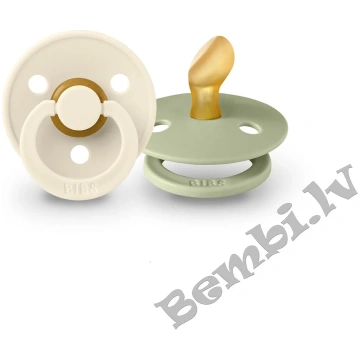 BIBS Colour Anatomical Ivory / Sage 0-6 mēn
