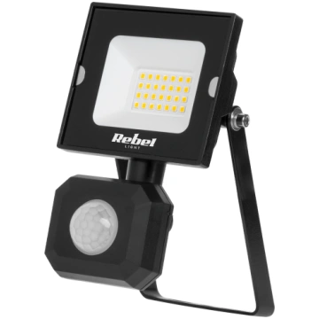20W LED spotlight with motion and twilight sensor,