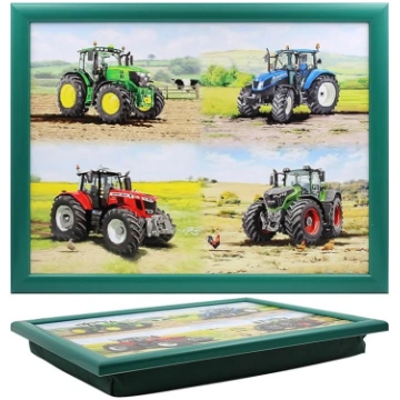 Lesser & Pavey Lap Tray with Tractors, Bean Bag Tr