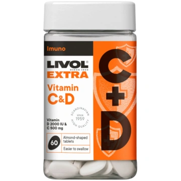 LIVOL EXTRA Vitamīni C+D tabletes N60