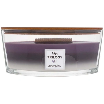 Svece, aromātiskā WoodWick Ellipse Trilogy Amethys