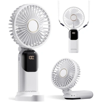 Portatīvais rokas ventilators 5200mAh, balts ANEB0