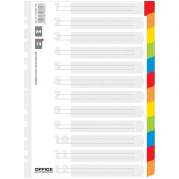Herlitz PRZEKADKI KARTONOWE A4 INDEX LAMINOWANY 12