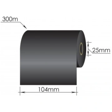 Ribbons 104mm x 300m/25mm/104mm/ Resin/Out, melns 