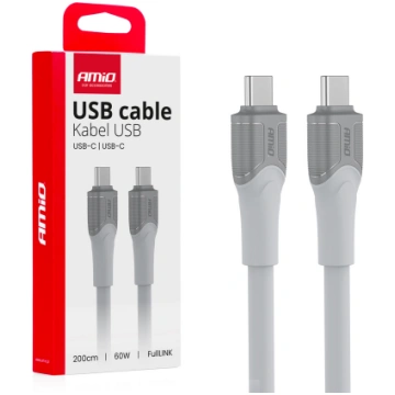 Telefona lādēšanas vads USB-C - USB-C 60W, 200cm A