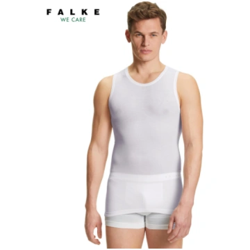 M Singlet Cool, White (M) Falke