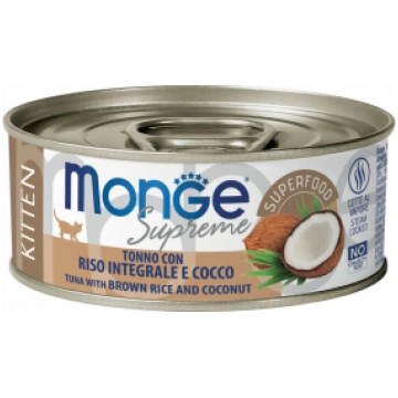 Monge Cat Supreme Kitten Tuna Flakes with Brown Ri
