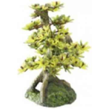 Akvārija dekors keramikas klints ar bonsai - 15cm
