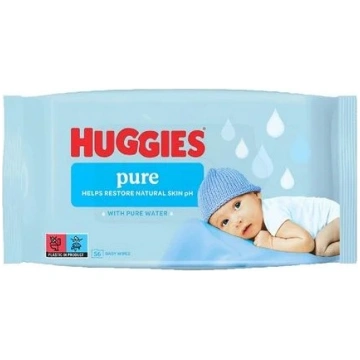 HUGGIES Pure mitrās salvetes 56gab