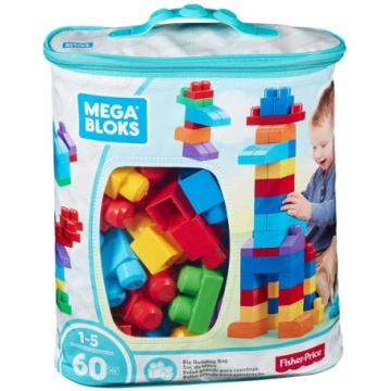 DCH55 Mega Bloks Big Building Bag, 60-Piece (Class