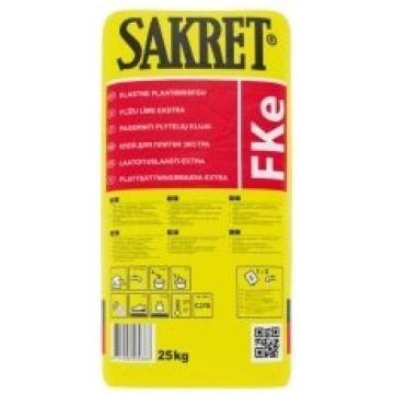 Sakret Flīžu līme FKE elastīga 25kg pelēks
