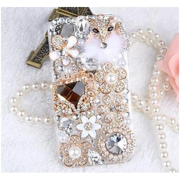 Kristāla dimanti Rhinestone 3D akmeņi Telefona kor