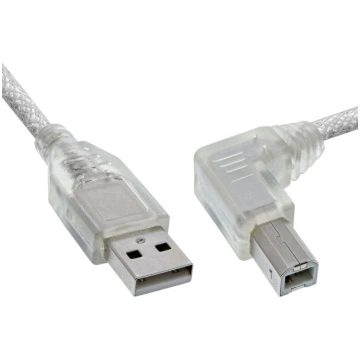 Kabelis Usb Inline Usb-a - Usb-b 3 M Caurspīdīgs (