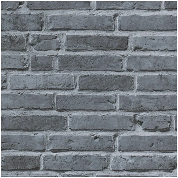 Tapetes A.S.Creation Bricks 942833, vinila, melna 