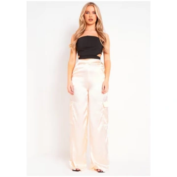 Cut Out Detail Cargo Pants