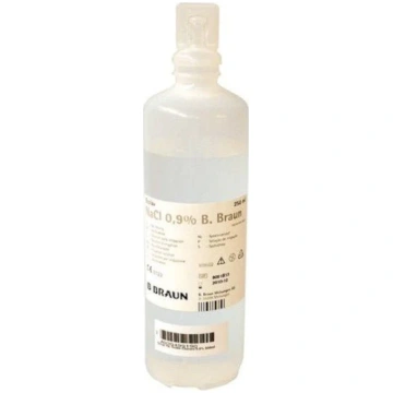 0.9% NaCl saline solution 500 ml sterile bottle FA