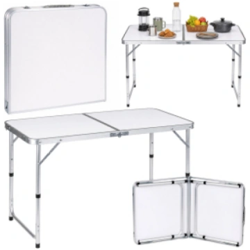 Folding Camping Table Adjustable Height Suitcase W