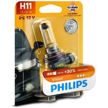 PHILIPS autospuldze H11 12V 55W PGJ19 VISION, 1 ga