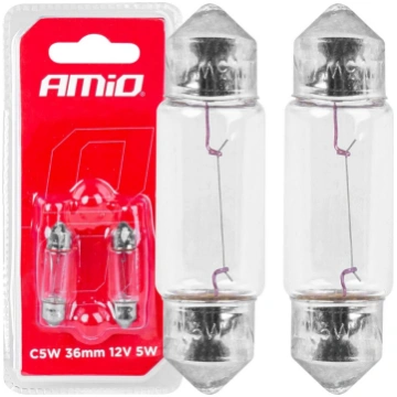 Halogen spuldze C5W Festoon SV 8,5-8 36mm 12V 2pcs