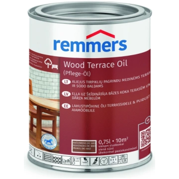 Eļļa koka terasēm REMMERS 0.75L, Riekstkoks