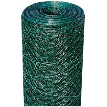 Zaļš sešstūrains žoga siets 0,5m x 10m 13mm