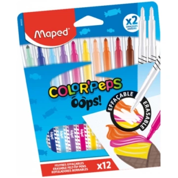 Dzēšamie flomāsteri MAPED Color Peps Oops!, 10+2 g