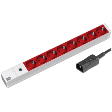 Bachmann 19" socket strip 8-way, 2300W, IEC320 C14