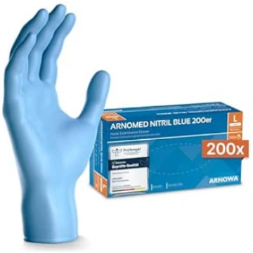 ARNOMED Disposable Gloves, Blue, Pack of 200 Dispo