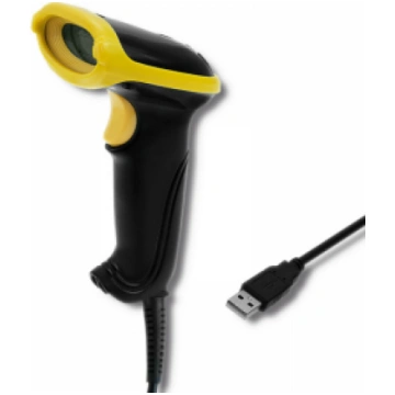 Qoltec 50867 Laser reader 1D | 2D | USB | Black
