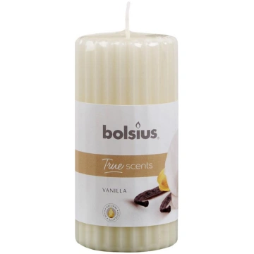 Svece Bolsius Pillar True Scents 120/60 mm, vaniļa