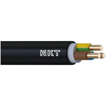 NKT kabelis CYKY 3x1.5mm² melns 0.45/0.75kV 100m, 