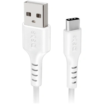 SBS USB-A - USB-C kabelis 1.5m, balts - usb-c cabl