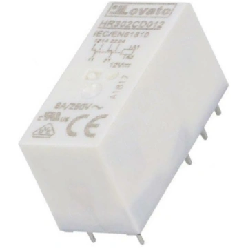 Relay: electromagnetic; DPDT; Ucoil: 12VDC; 8A; 8A