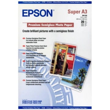 Foto papīrs Epson Premium Semi-Gloss C13S041328, A