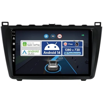 Android 14 IPS auto radio priekš Mazda 6 Rui Wing 