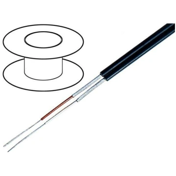 Ekranēts kabelis C117 2x0.08mm² melns | TAS-C117 |
