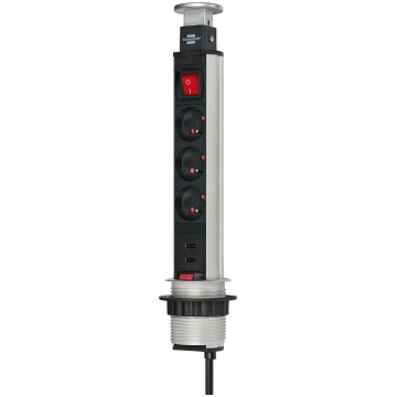 Brennenstuhl Przedluzacz biurkowy Tower-Power 3 gn