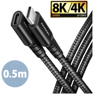 Axagon Extension USB -C male to USB-C female cable