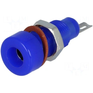 Socket | 4mm banana | 10A | 60VDC | blue | nickel 