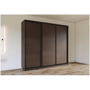 Skapis ar 3 bīdāmām durvīm 250/240/60 cm,venge+mel