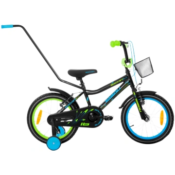 Bērnu velosipēds TABOU Rocket Alu, 18"" melns-zils