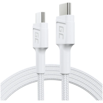 Cable White USB-C Type C 1,2m Green Cell PowerStre