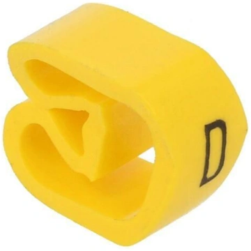 Markers; Marking: D; 8÷16mm; PVC; yellow; -30÷80°C