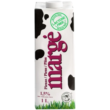 Piens MARGE Bez laktozes 1.5%, UHT, 1 l