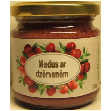 Medus ar dzērvenēm 230g