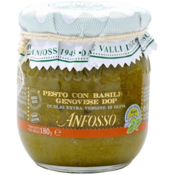 Pesto with DOP Basil without garlic 180gr. Anfosso